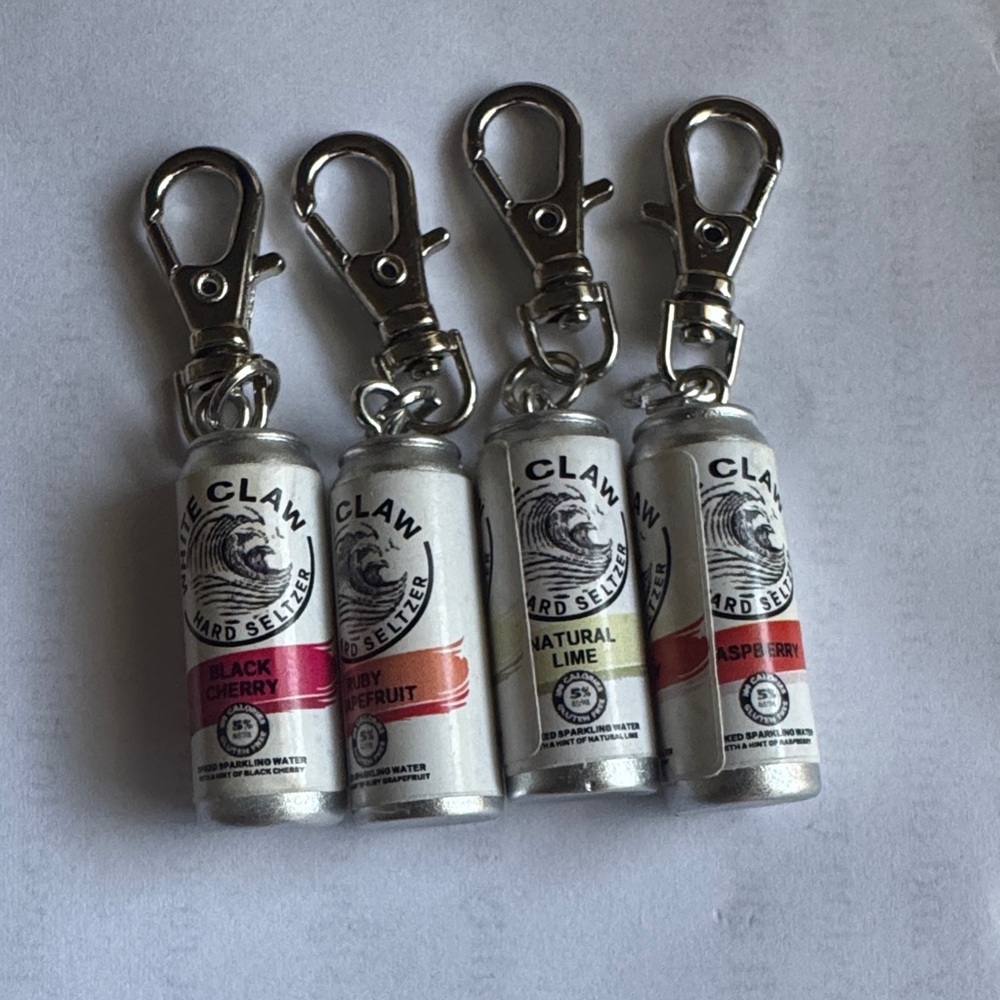 White Claw Hard Seltzer Keychains